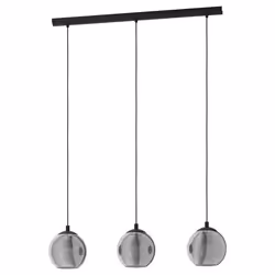 EGLO Ariscani, Noir, Transparent, Noir, Transparent, Verre, Acier, Noir, Intérieure, IP20