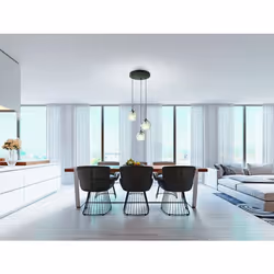 EGLO Ariscani éclairage en suspension E27 40 W Noir, Transparent - Vue supplémentaire 2