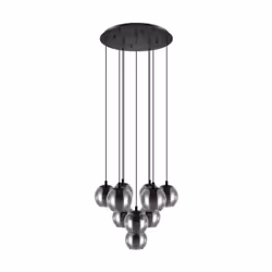 EGLO ARISCANI, Support flexible, Noir, Noir, Verre, Acier, Intérieure, IP20