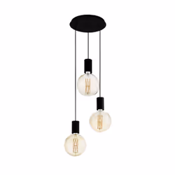 EGLO Pozueta, Support de fixation, Noir, Noir, Acier, Rond, Universel