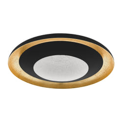 EGLO Canicosa 2 éclairage de plafond Noir, Or, Transparent LED