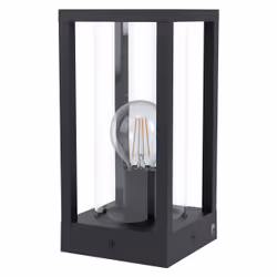 EGLO Cascinetta, Piedestal extérieur/Lampadaire, Noir, Aluminium, IP54, I, Transparent