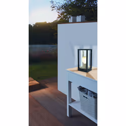 EGLO Cascinetta Piedestal extérieur/Lampadaire E27 Noir