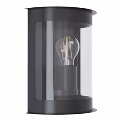 EGLO Daril, Surface, Autres, 1 ampoule(s), E27, IP44, Noir