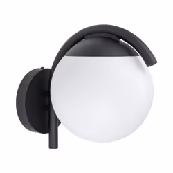 EGLO Prata Vecchia, Surface, Sphérique, 1 ampoule(s), E27, IP44, Noir