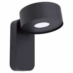 EGLO Palosco, Surface, 1 ampoule(s), Ampoule(s) non remplaçable(s), IP44, Noir, Transparent