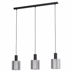 EGLO Gorosiba, Support de fixation, Noir, Acier, Argent, Acier, Verre, Rond