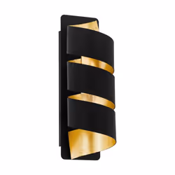 EGLO Elizondo, Surface, Autres, 1 ampoule(s), E14, IP20, Noir, Or
