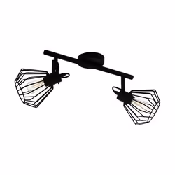 EGLO Tabillano, Spot d'éclairage de surface, E27, 2 ampoule(s), 220-240 V, Noir