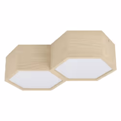 EGLO Mirlas 2, 2 ampoule(s), E27, IP20, Marron, Blanc