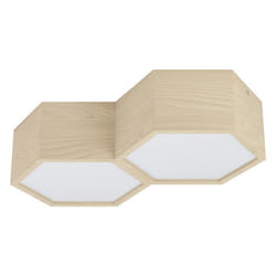 EGLO Mirlas 2 éclairage de plafond Marron, Blanc E27