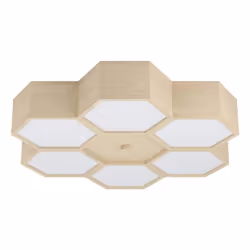 EGLO Mirlas, 6 ampoule(s), E27, IP20, Blanc, Bois