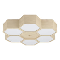 EGLO Mirlas éclairage de plafond Blanc, Bois E27