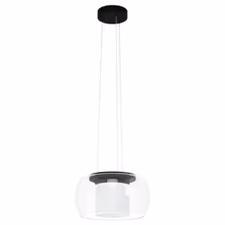 EGLO Briaglia, Support de fixation, Noir, Transparent, Blanc, Translucide, Blanc, Acier, Verre, Rond