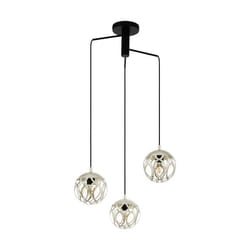 EGLO Mirtazza éclairage en suspension Support de fixation E27 60 W Noir, Champagne