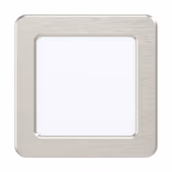 EGLO Fueva 5, Spot lumineux encastrable, LED, 3000 K, 650 lm, 220-240 V, Acier satin, Blanc