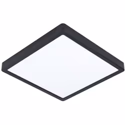 Le plafonnier LED Eglo série Fueva 5, en saillie avec bordure noire est adapté pour la salle de bains grâce à sa protection I ...