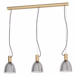 EGLO Lebalio, Support de fixation, Noir, Transparent, Bronze, Transparent, Acier, Verre, Ovale