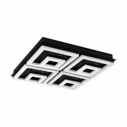 EGLO Fradelo 1, LED, 5500 lm, IP20, Noir, Blanc