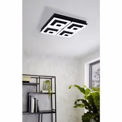 EGLO Fradelo 1 éclairage de plafond Noir, Blanc LED F