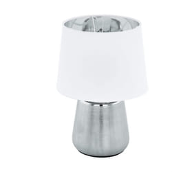 EGLO Manalba 1 lampe de table E14 40 W Argent, Blanc