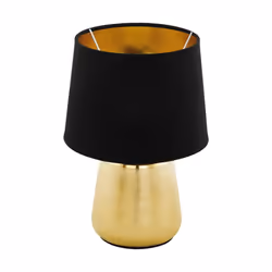 EGLO Manalba 1, Noir, Or, Vitrocéramique, Tissu, IP20, II, E14, 1 ampoule(s)