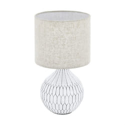 EGLO Bellariva 3 lampe de table E27 40 W Marron, Blanc