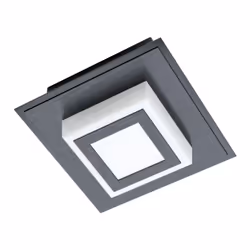 EGLO Masiano 1, 1 ampoule(s), 340 lm, IP20, Noir, Acier satin