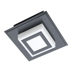 EGLO Masiano 1 éclairage de plafond Noir, Acier satin