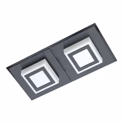 EGLO Masiano 1, 3000 K, 340 lm, IP20, Noir, Acier satin