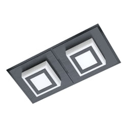 EGLO Masiano 1 éclairage de plafond Noir, Acier satin