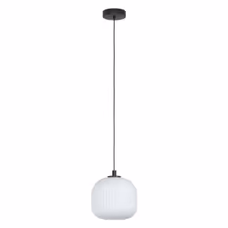 EGLO Mantunalle, Support flexible, Noir, Blanc, Blanc, Verre, Acier, Verre, Ovale