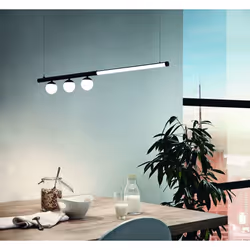 EGLO Pendelleuchte éclairage en suspension Support de fixation 22 W LED Noir, Blanc
