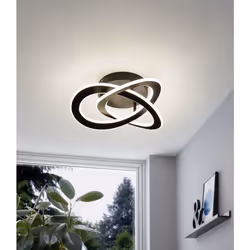 EGLO Roncade éclairage de plafond Noir, Blanc LED D