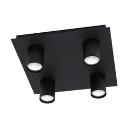 EGLO VALCASOTTO éclairage de plafond Noir GU10 LED F