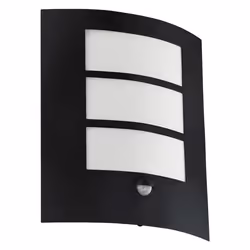 EGLO City, Surface, Rectangle, 1 ampoule(s), E27, IP44, Noir, Blanc