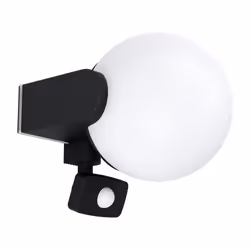EGLO Rubio, Surface, Rond, 1 ampoule(s), E27, IP44, Noir, Blanc