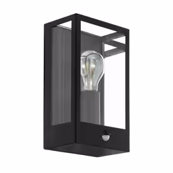 EGLO Alamonte, Surface, Rectangle, 1 ampoule(s), IP44, Noir, Transparent