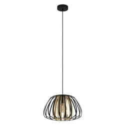 EGLO Encinitos éclairage en suspension Support flexible E27 Noir, Or