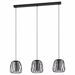 EGLO Floresta, Support flexible, Noir, Noir, Transparent, Acier, Noir, Intérieure