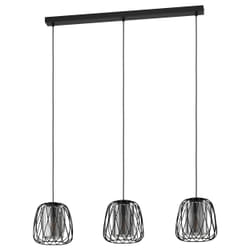 EGLO Floresta éclairage en suspension Support flexible E27 Noir