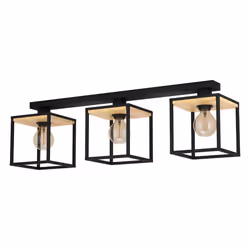 EGLO Libertad, 3 ampoule(s), E27, IP20, Noir, Marron