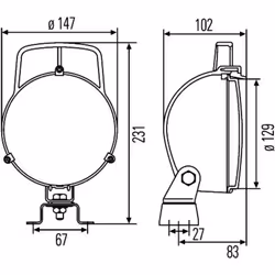 Lampe de travail HELLA 1G3 996 001-131
