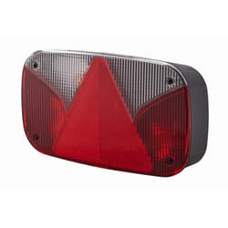 HELLA 2VA 998 232-251 Feu arrière gauche blanc/rouge noir avec ampoules, pour remorques