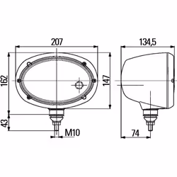 Projecteur principal HELLA 1AB 996 157-131