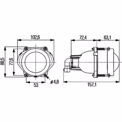 Projecteur principal HELLA 1BL 998 570-001