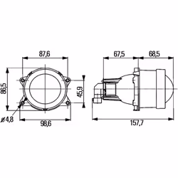 Projecteur principal HELLA 1KL 998 570-021