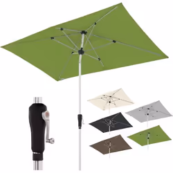 Parasol Doppler pour Jardin Rectangulaire en Aluminium 220x140 cm