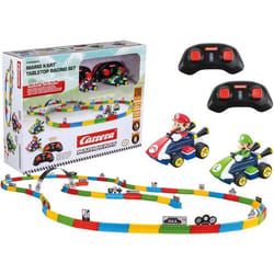 Set de 2 karts radiocommandés - CARRERA RC - Mario™ Kart Tabletop - Mario et Luigi - Circuit à construire - Dès 6 ans