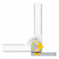 Aristo AR7094 règle Règle de butée d'angle Gris, Transparent, Jaune 1 pièce(s)